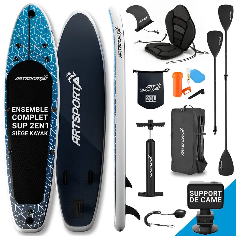 Stand up paddle avec siège kayak – set complet