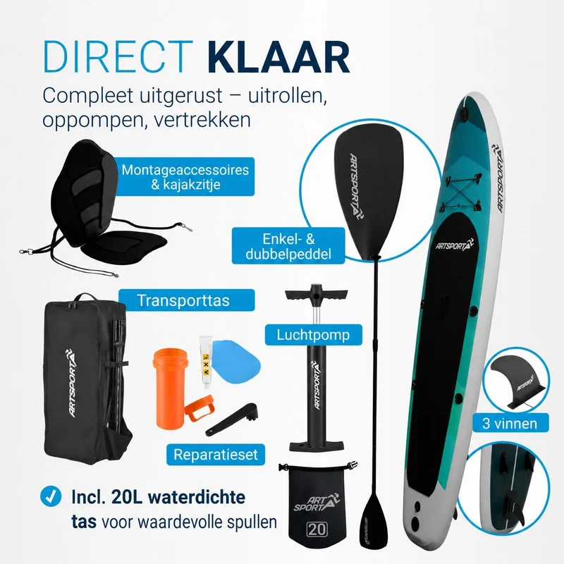 Stand up paddle avec siège kayak – set complet