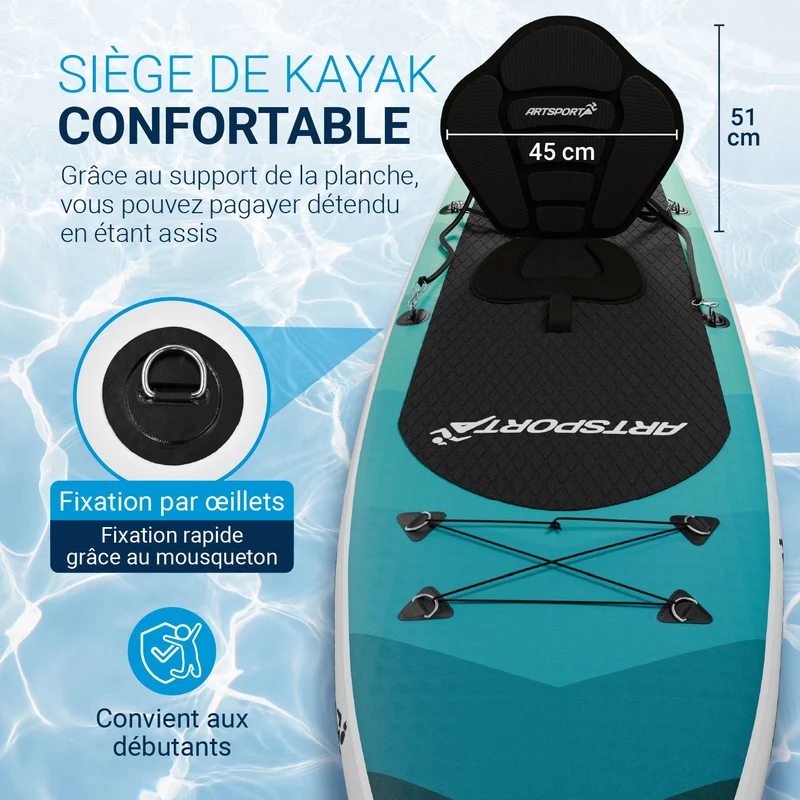 Stand up paddle avec siège kayak – set complet