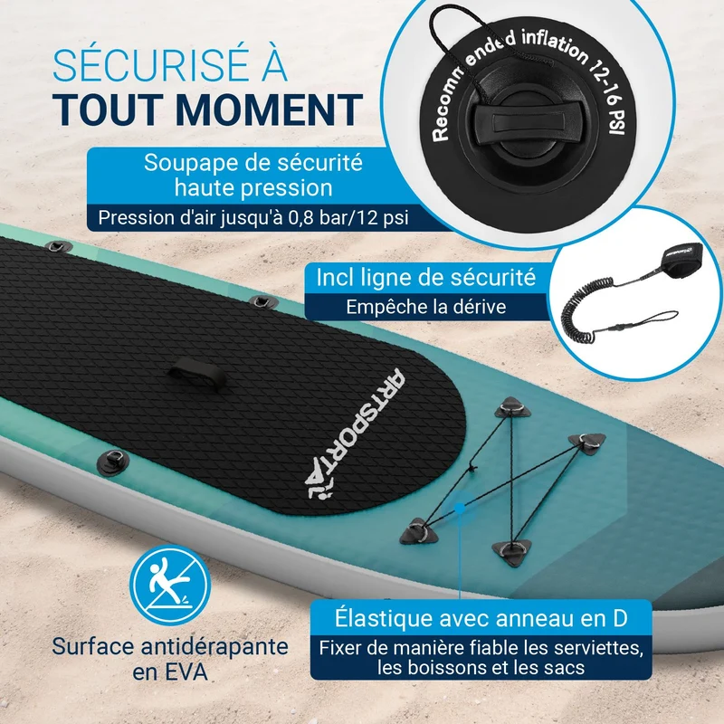 Stand up paddle avec siège kayak – set complet