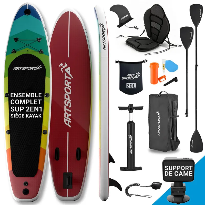 Stand up paddle avec siège kayak – set complet