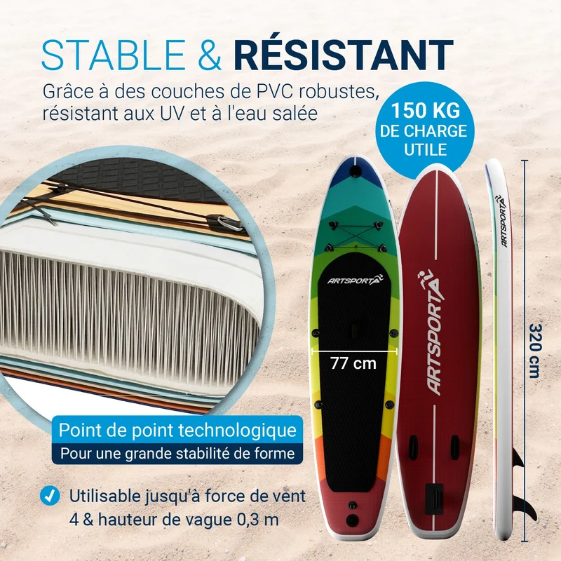 Stand up paddle avec siège kayak – set complet