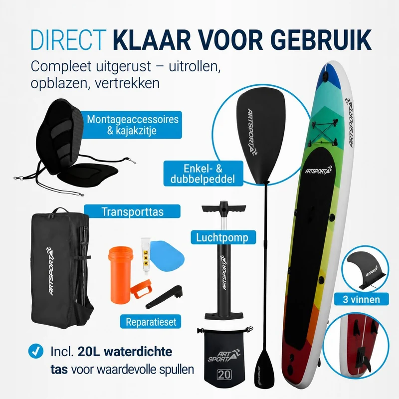 Stand up paddle avec siège kayak – set complet