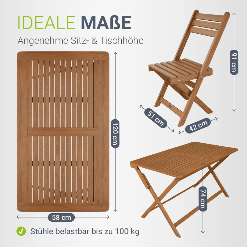 Salon de jardin Rimini en bois d'acacia