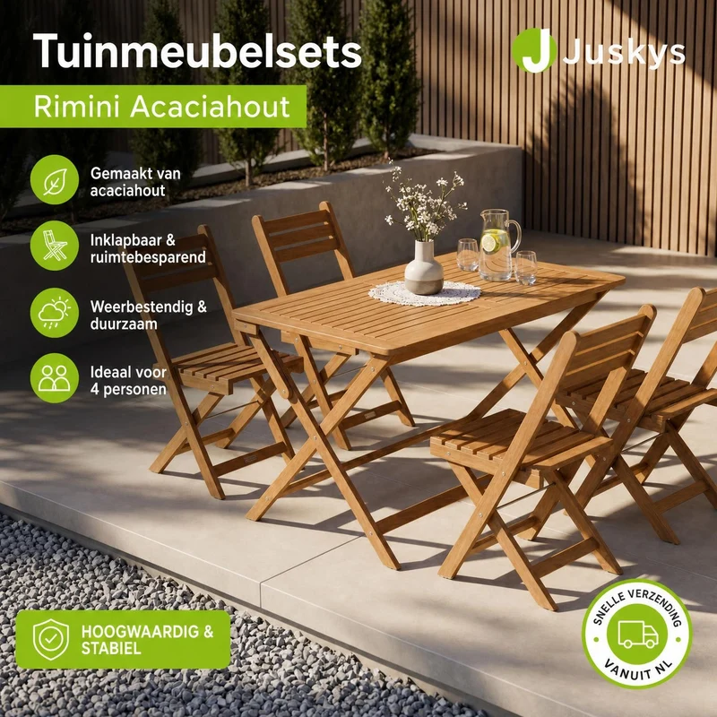 Salon de jardin Rimini en bois d'acacia