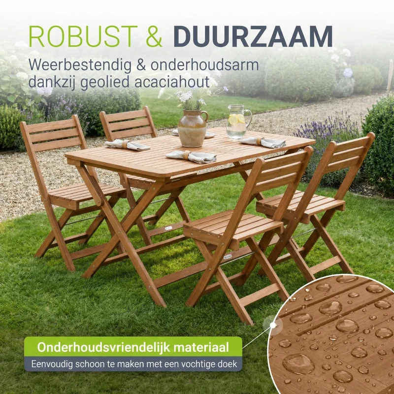 Salon de jardin Rimini en bois d'acacia