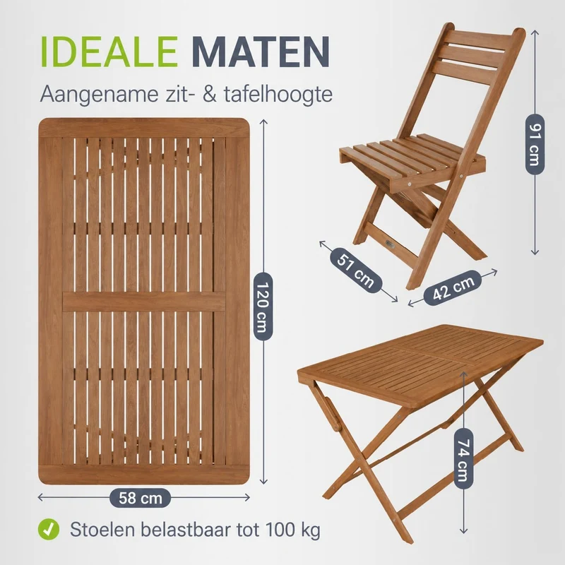 Salon de jardin Rimini en bois d'acacia