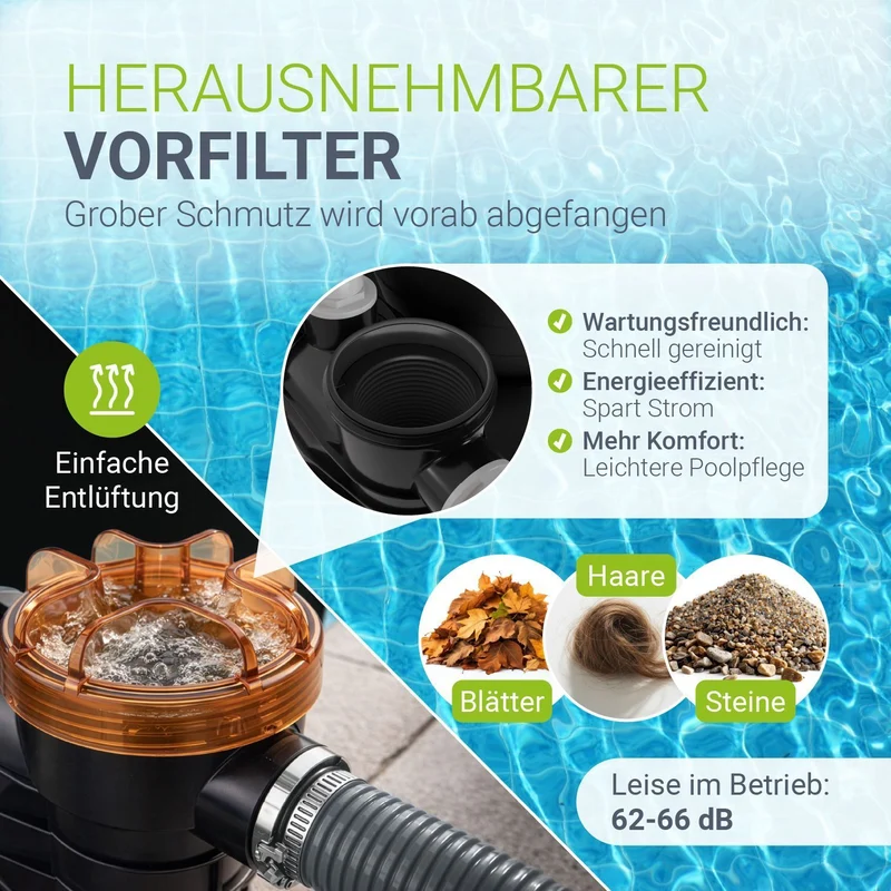 Système de filtration à sable pour piscines jusqu'à 30 000 litres
