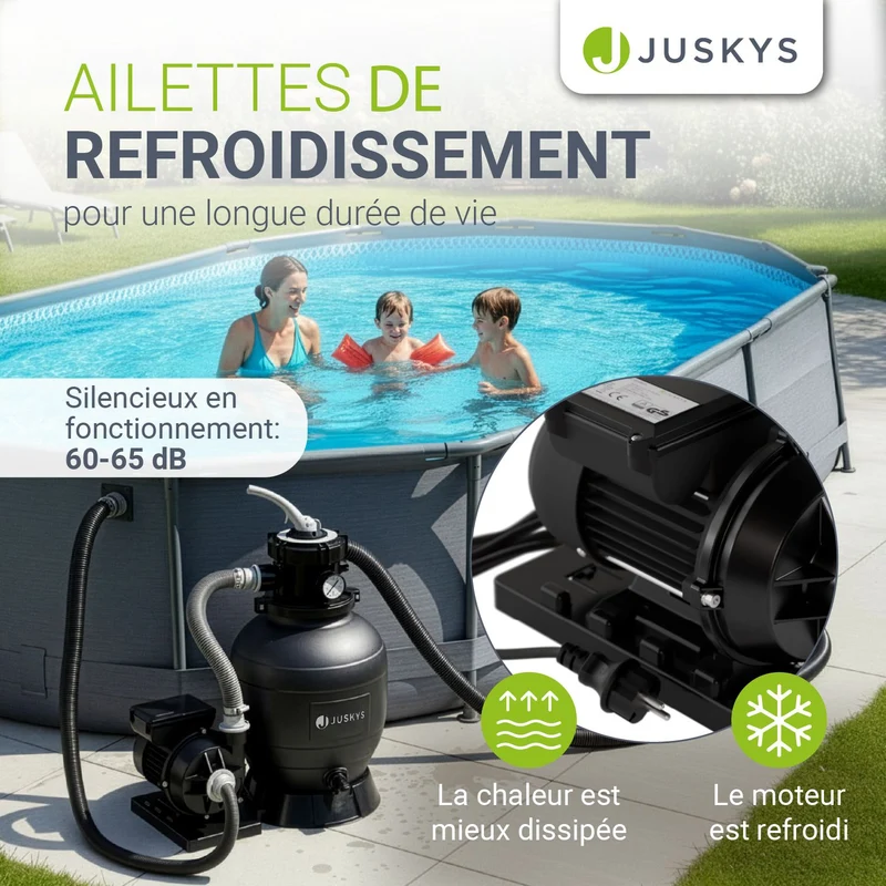 Système de filtration à sable pour piscines jusqu'à 30 000 litres