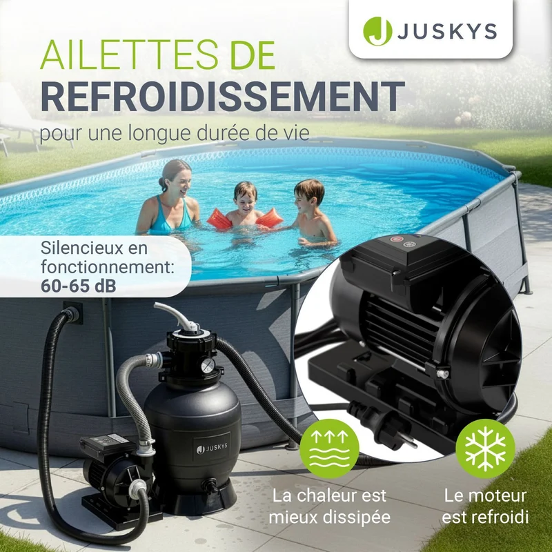 Système de filtration à sable pour piscines jusqu'à 30 000 litres