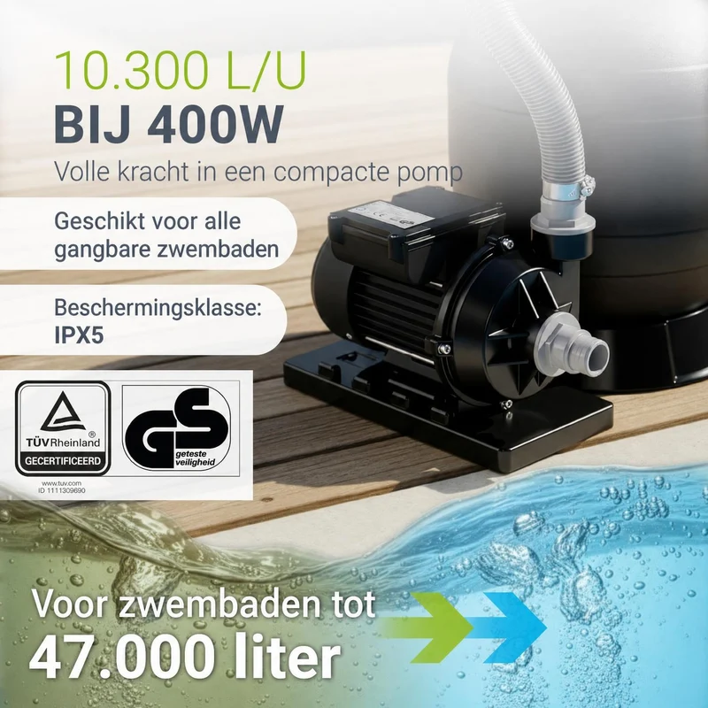 Système de filtration à sable pour piscines jusqu'à 30 000 litres