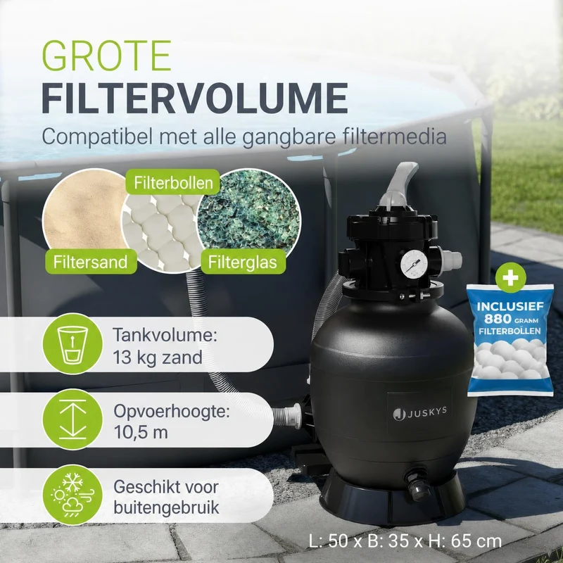 Système de filtration à sable pour piscines jusqu'à 30 000 litres