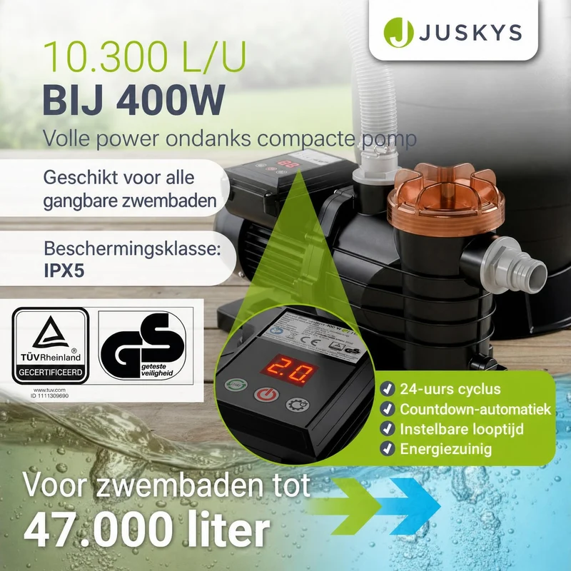 Système de filtration à sable pour piscines jusqu'à 30 000 litres