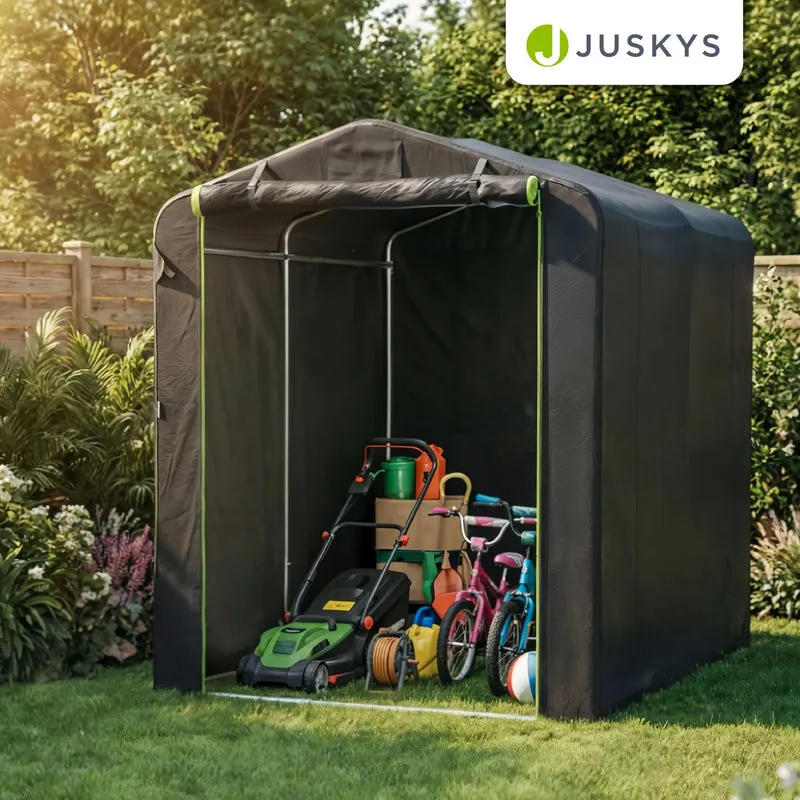 Abri de jardin en toile – porte enroulable, taille S ou M