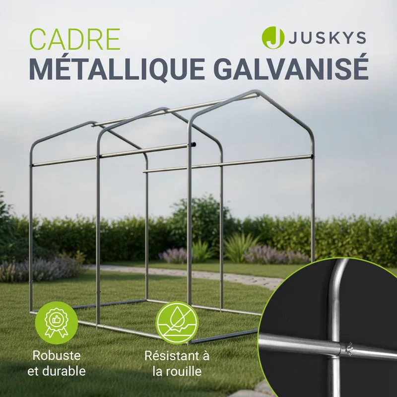 Abri de jardin en toile – porte enroulable, taille S ou M