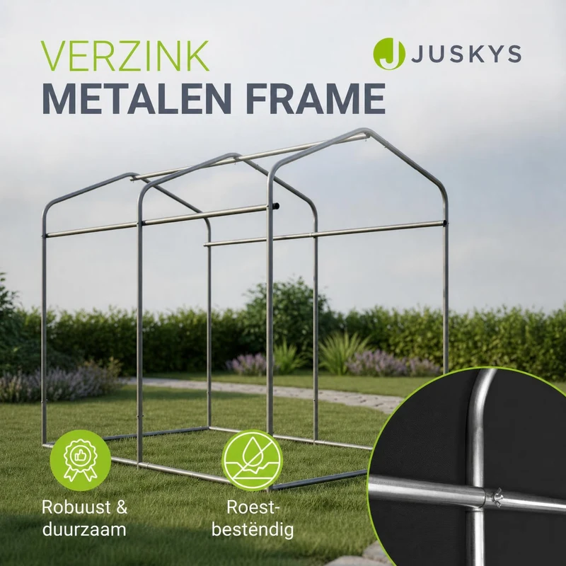 Abri de jardin en toile – porte enroulable, taille S ou M