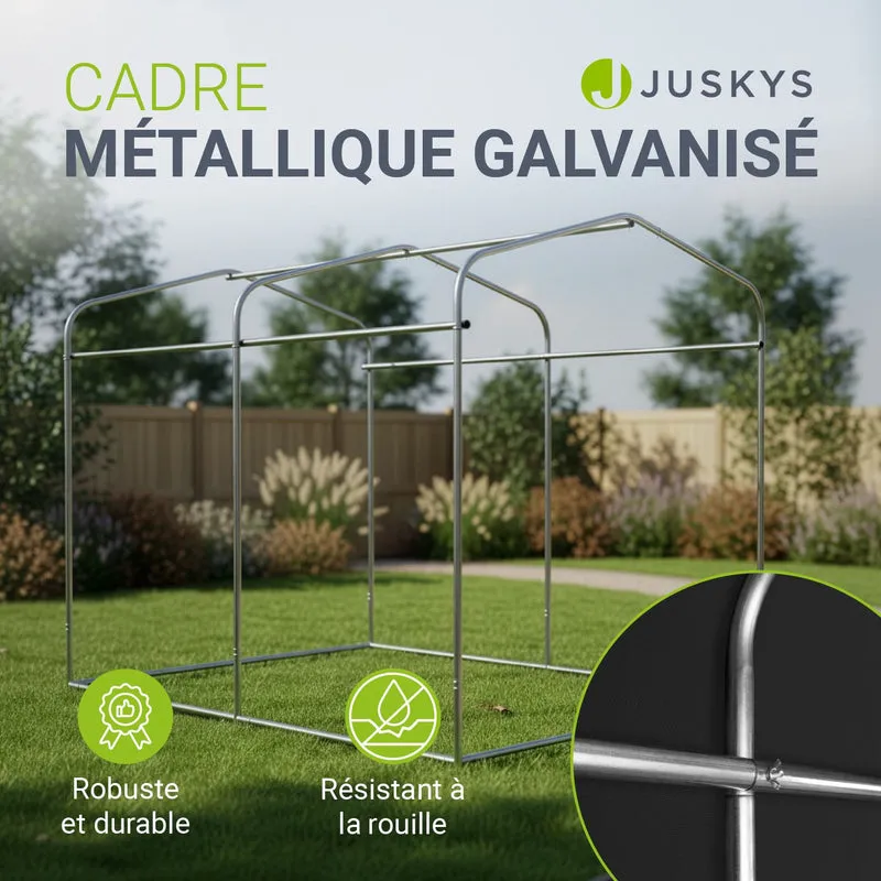 Abri de jardin en toile – porte enroulable, taille S ou M
