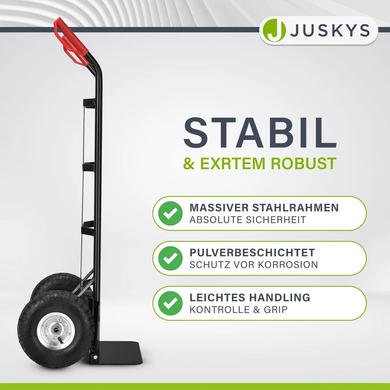 Diable de manutention Basic – pliable, charge 100 kg, noir
