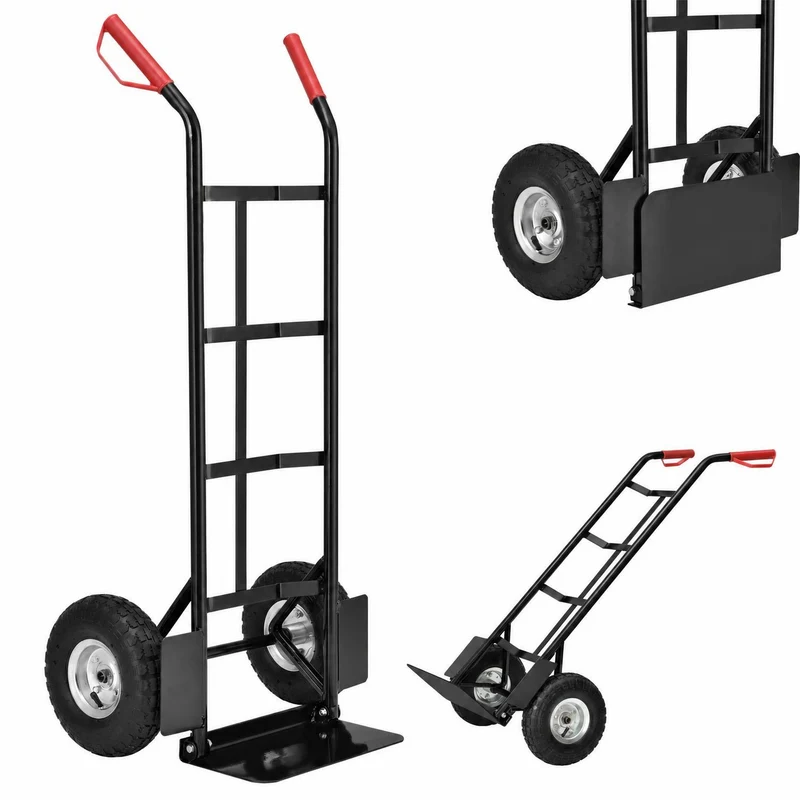 Diable de manutention Basic – pliable, charge 100 kg, noir