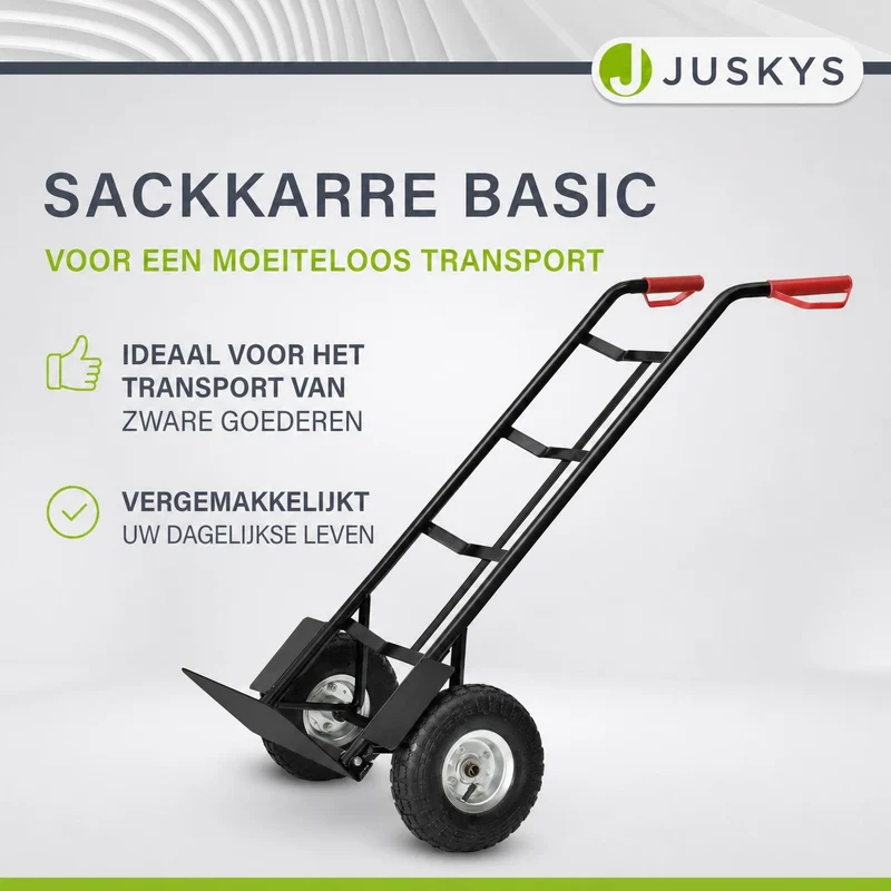Diable de manutention Basic – pliable, charge 100 kg, noir