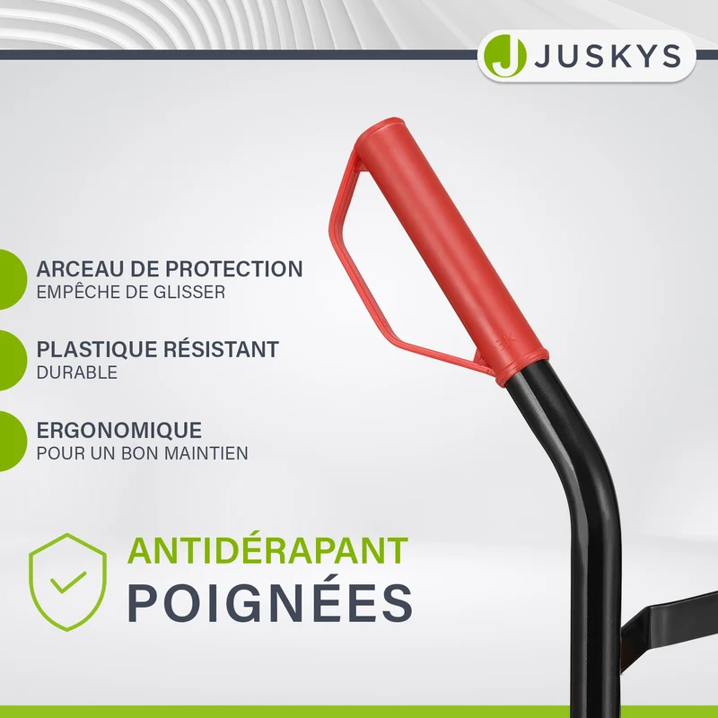 Diable de manutention Basic – pliable, charge 100 kg, noir