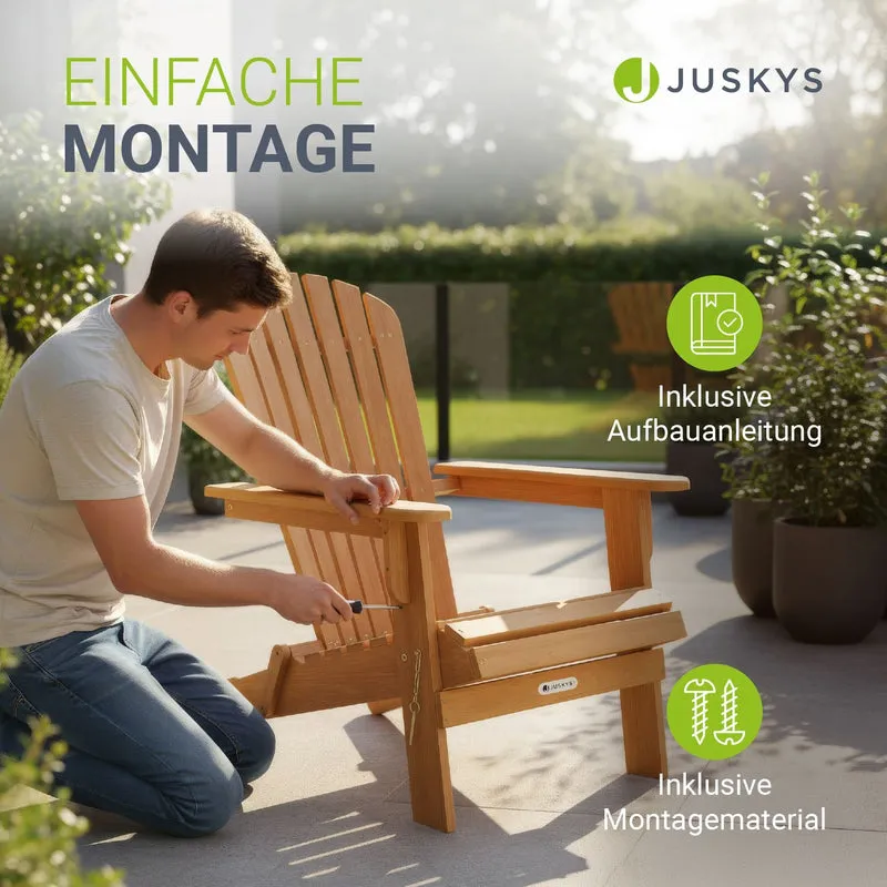 Chaise longue pliante de jardin Korfu – bois d'acacia
