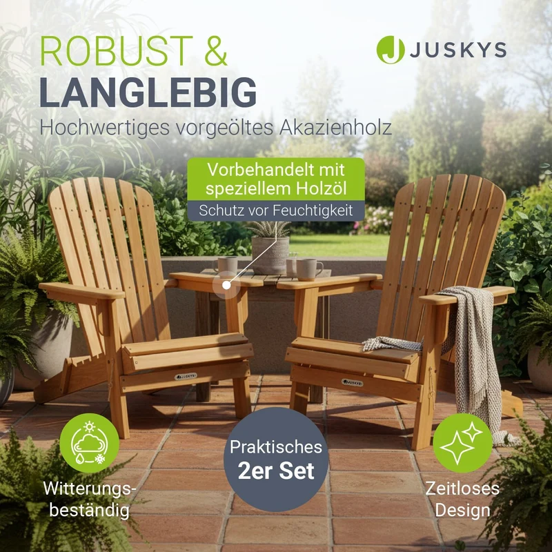Chaise longue pliante de jardin Korfu – bois d'acacia