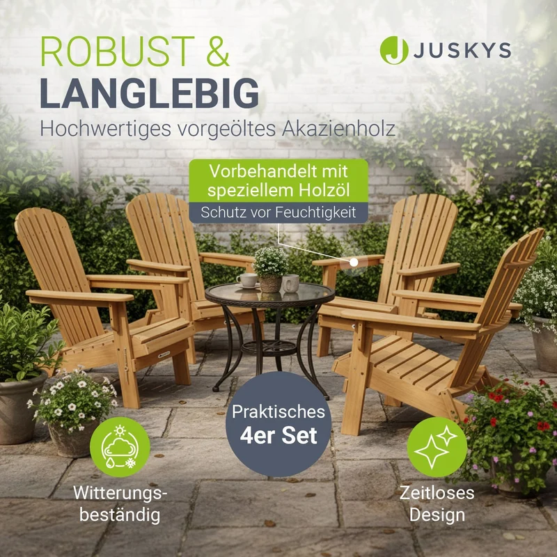 Chaise longue pliante de jardin Korfu – bois d'acacia