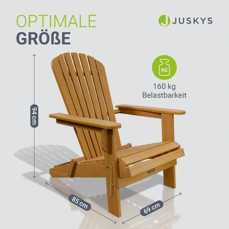 Chaise longue pliante de jardin Korfu – bois d'acacia