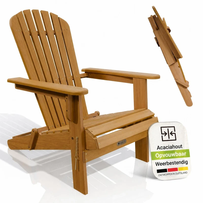 Chaise longue pliante de jardin Korfu – bois d'acacia