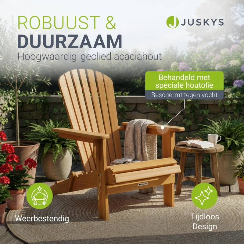 Chaise longue pliante de jardin Korfu – bois d'acacia