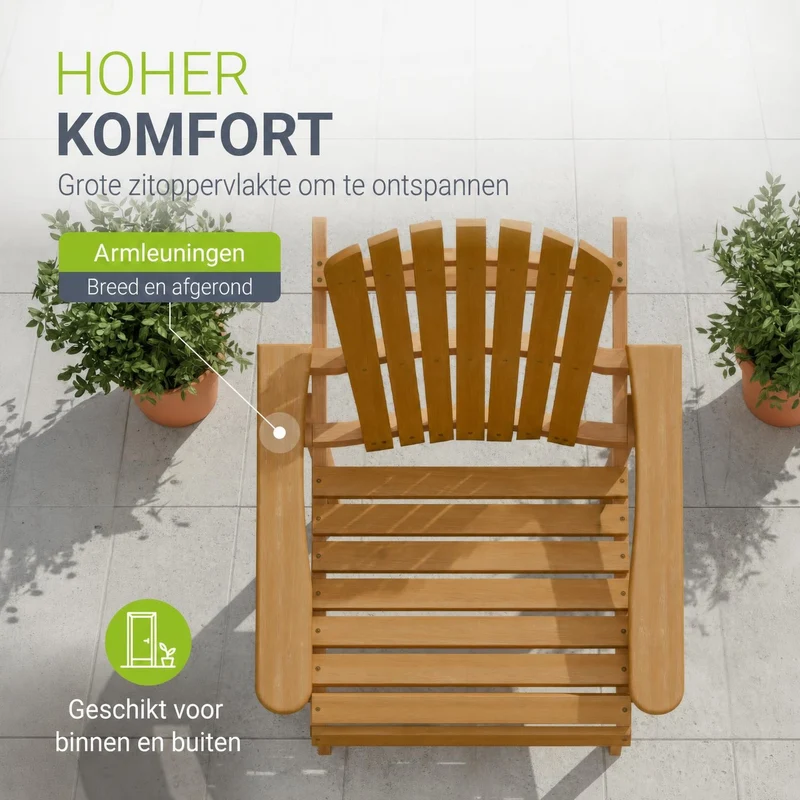 Chaise longue pliante de jardin Korfu – bois d'acacia