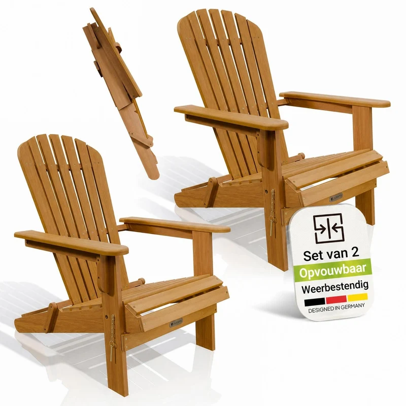 Chaise longue pliante de jardin Korfu – bois d'acacia