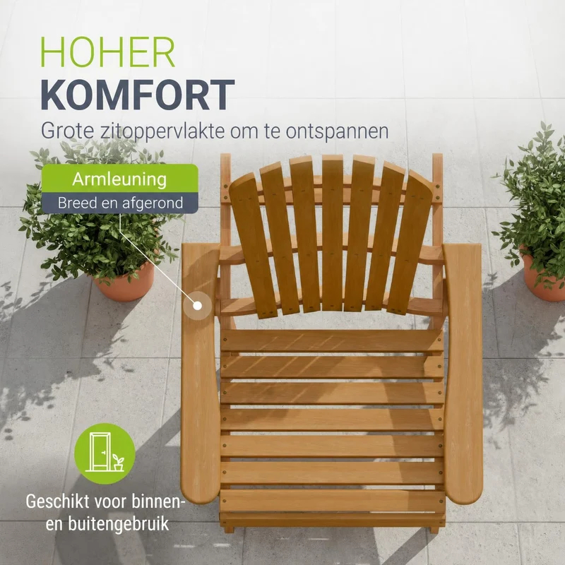 Chaise longue pliante de jardin Korfu – bois d'acacia