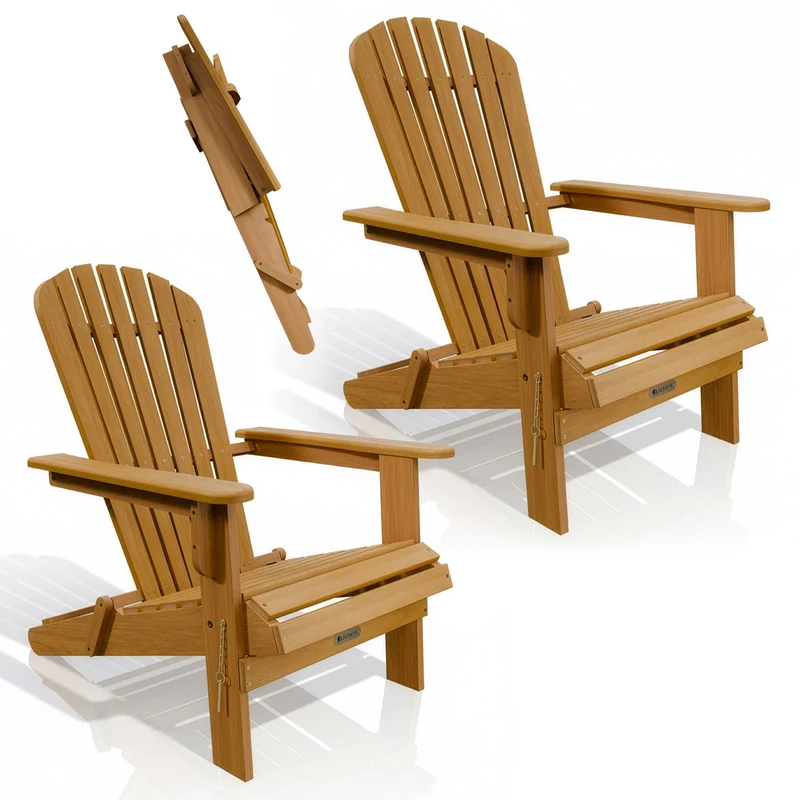 Chaise longue pliante de jardin Korfu – bois d'acacia