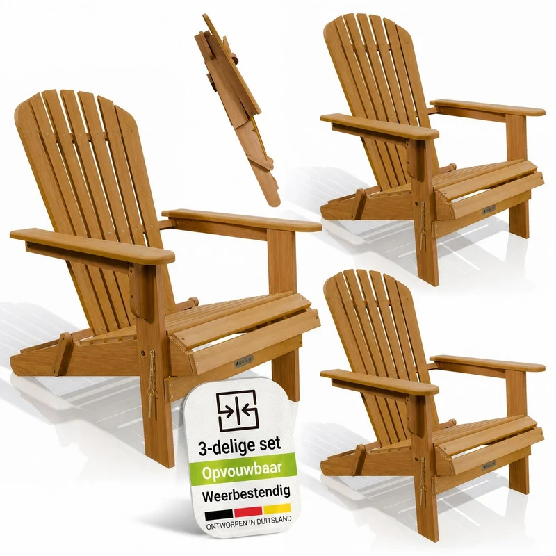 Chaise longue pliante de jardin Korfu – bois d'acacia