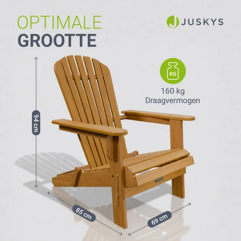Chaise longue pliante de jardin Korfu – bois d'acacia