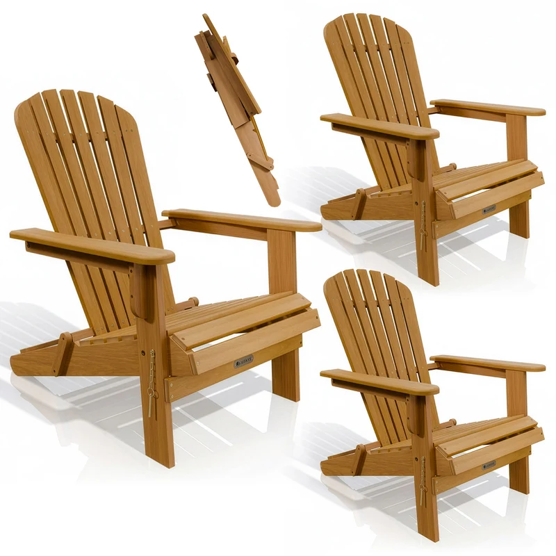 Chaise longue pliante de jardin Korfu – bois d'acacia