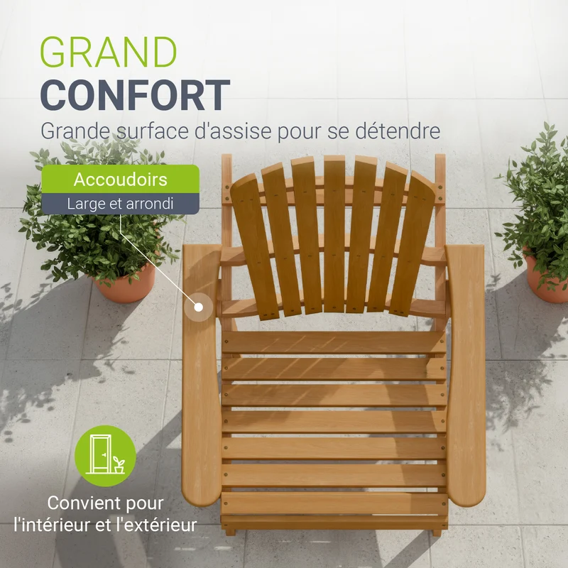 Chaise longue pliante de jardin Korfu – bois d'acacia
