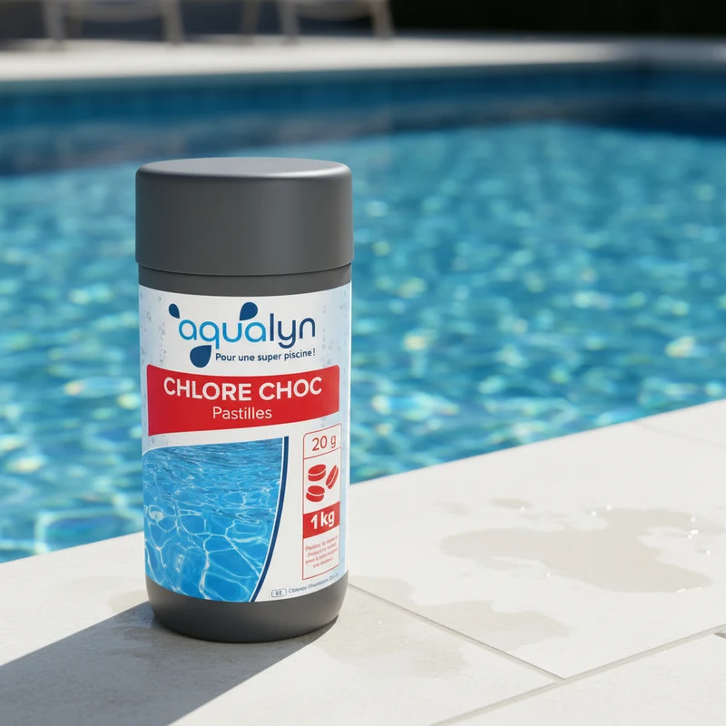 Chlore choc pastilles 20 g pot 1 Kg Aqualyn