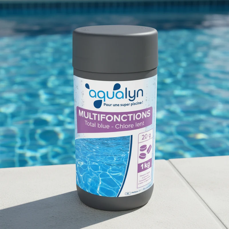 Chlore multifonction en pastilles 20 g pot 1 kg Aqualyn