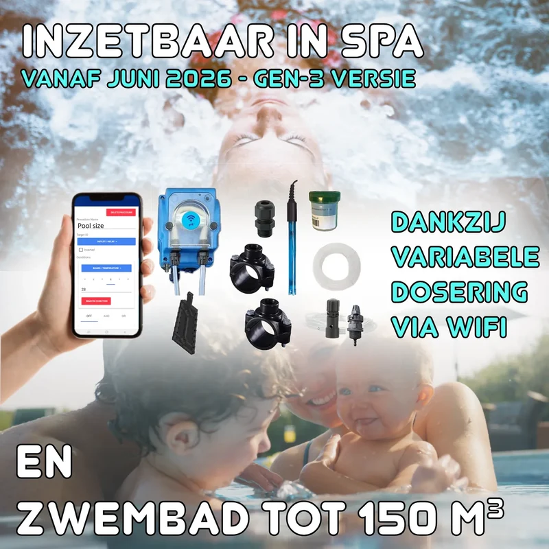 WiFiPOOL UNO-P pH - Pompe doseuse MICRODOS - pilotage WiFi - kit complet - piscine jusqu'à 150m³