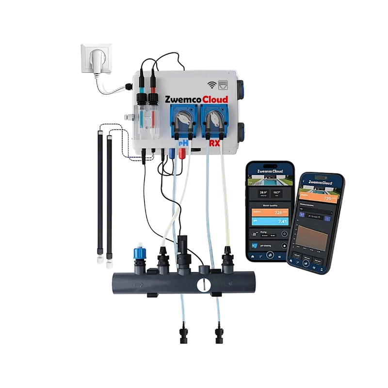 Pool Twin PRO ZwemcoCloud - interrupteur débit/niveau - 2 sondes temp., 2 prises 220V - piscine jusqu'à 150m³