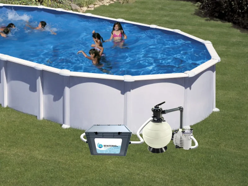 Électrolyseur SR pré-assemblée en coffret avec contrôle pH, RX - piscine jusqu'à 150 m³ - Wi-Fi | Écran - Contrôle débit/niveau en option