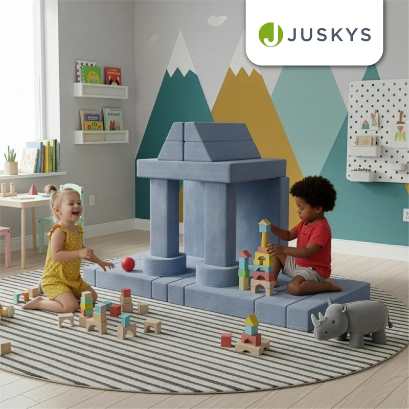 Canapé enfant Kayo en velours côtelé – modulable, lit d'appoint