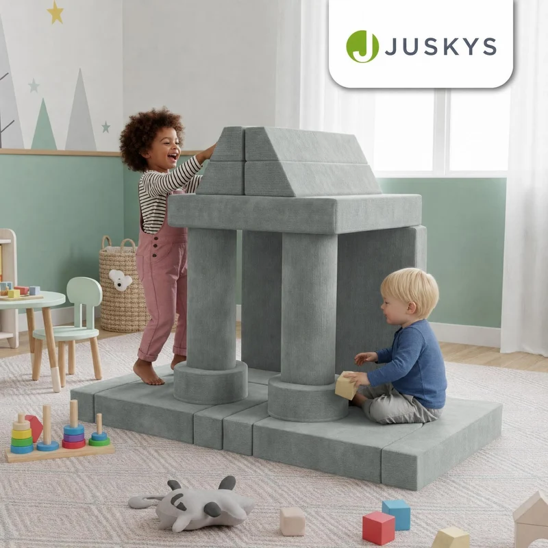 Canapé enfant Kayo en velours côtelé – modulable, lit d'appoint