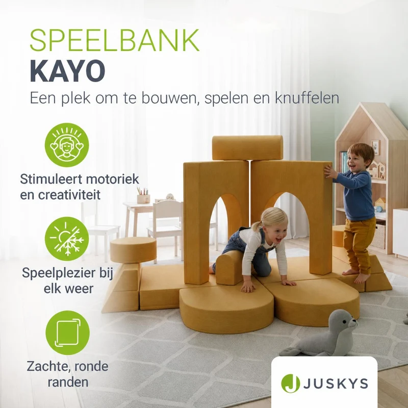 Canapé enfant Kayo en velours côtelé – modulable, lit d'appoint