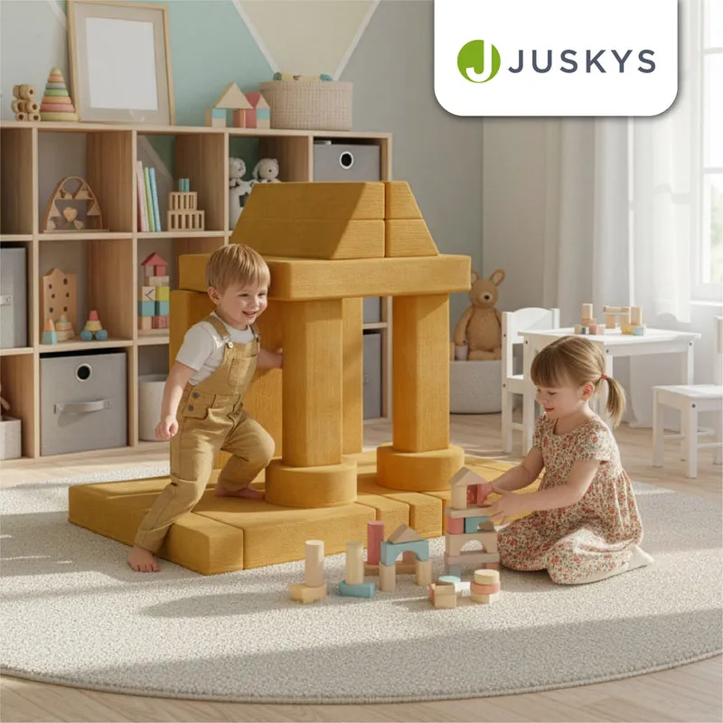 Canapé enfant Kayo en velours côtelé – modulable, lit d'appoint