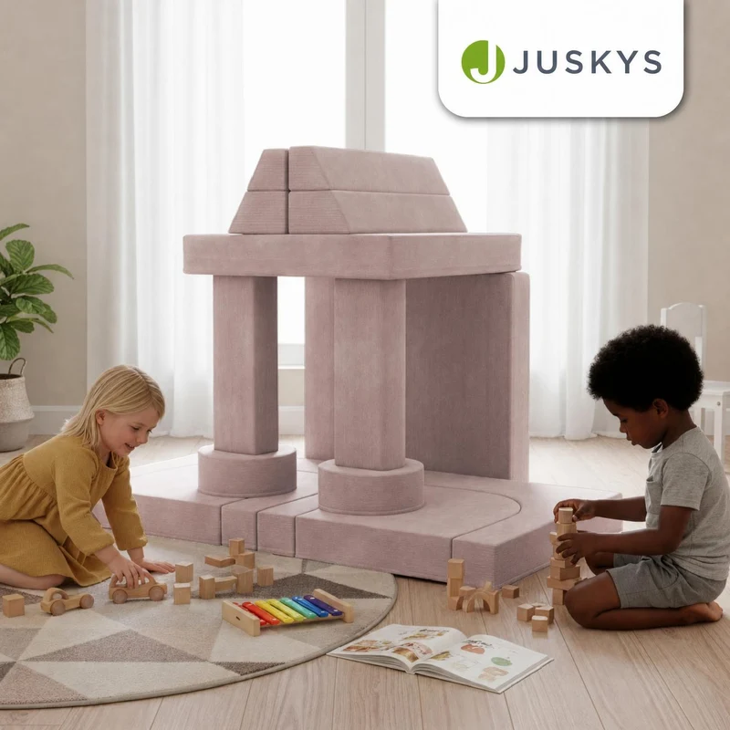 Canapé enfant Kayo en velours côtelé – modulable, lit d'appoint