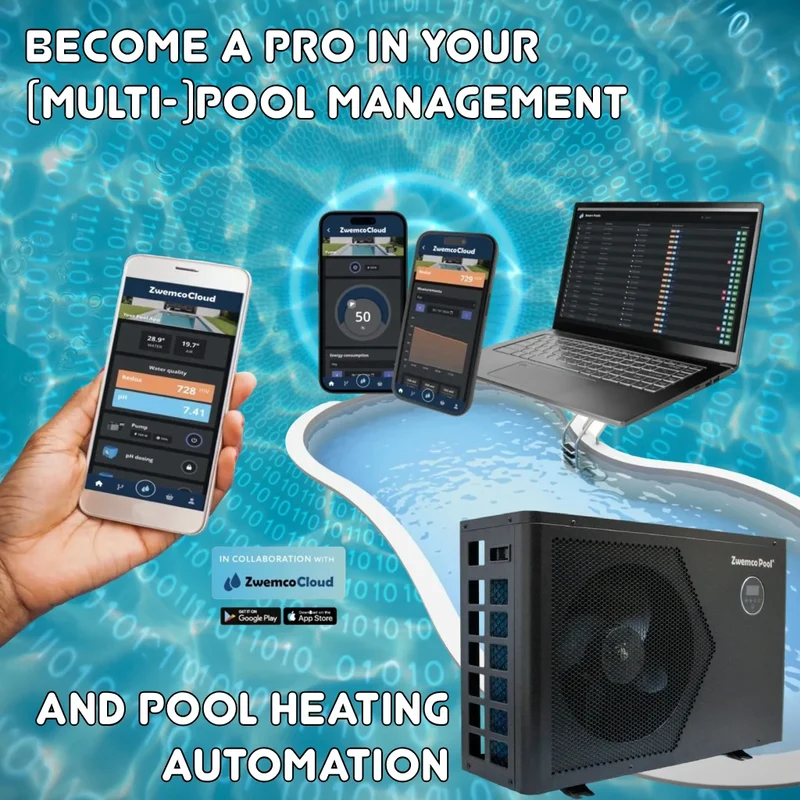 Pompe à chaleur Inverter 18 kW pour piscine jusqu'à 80 m³ - avec interface RS485